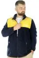 Big Tall Men Zippered Fleece Cardigan 22551 Navy Blue