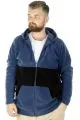 Big Tall Men Zippered Fleece Cardigan 22554 Indigo