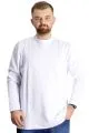 Big Size Mens Crew Neck Basic Sweat 22557 White