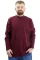 Big Size Long Arm Yarım Balıkçı knitwear 22558 Plum