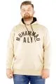 Big Tall Men's Sweatshirt Hooded Muhammad Ali 22561 Beige