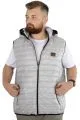 Big Size Men's Quilted Hooded Vest 22600 Grey