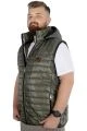 Big Size Men's Quilted Hooded Vest 22600 Khaki