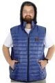  Big Size Men's Quilted Hooded Vest 22600 İndigo