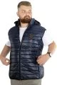 Big Size Men's Quilted Hooded Vest 22600 Navy  Blue