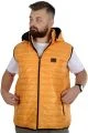 Big Size Men's Quilted Hooded Vest 22600 Yellow