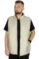 Big Size Men's Vest with Quilted Collar 22601 Gray