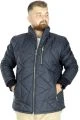 Big Tall Men s Coat Quilted Balloon Collar 22604 Navy blue