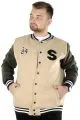 Big Tall Men College Coats  Stan 22615 Beige