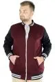 Büyük Beden Erkek Kolej Mont 22618 Mürdüm [product_color]
