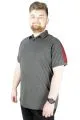 Büyük Beden Erkek T shirt Polo Live Lucky 22306 Antramelanj ANTRASIT
