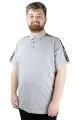 Büyük Beden Erkek T shirt Polo Live Lucky 22306 Gri Melanj GRI