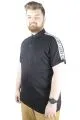 Büyük Beden Erkek T shirt Polo Live Lucky 22306 Siyah SIYAH