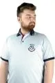 Büyük Beden Erkek T shirt Polo MDX Club 22305 Mavi MAVI