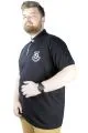 Büyük Beden Erkek T shirt Polo MDX Club 22305 Siyah SIYAH