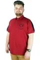 Büyük Beden Erkek T shirt Polo Yale Crew 22308 Bordo BORDO