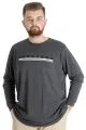 Büyük Beden Erkek Tshirt Uzun Kol Chngyrmd 22100 Antramelanj [product_color]