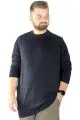 Büyük Beden Kazak Bisiklet Yaka 22207 Lacivert [product_color]