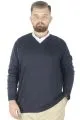 Büyük Beden Kazak V Yaka 22206 Lacivert [product_color]