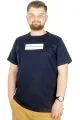 Büyük Beden T-Shirt Bis Yaka Black Series 22189 Lacivert [product_color]