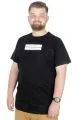 Büyük Beden T-Shirt Bis Yaka Black Series 22189 Siyah [product_color]