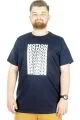 Büyük Beden T-Shirt Bis Yaka Motion 22198 Lacivert [product_color]