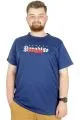 Büyük Beden T-Shirt Bis Yaka Paradise 22199 İndigo [product_color]