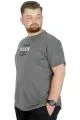 Büyük Beden T-Shirt Bis Yaka Vision 22186 Antramelanj [product_color]