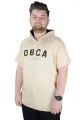 Büyük Beden Tshirt Kapşonlu DBCA 22119 Bej BEJ