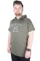 Büyük Beden Tshirt Kapşonlu Sky is Limit 22118 Haki HAKI