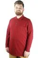 Büyük Beden Tshirt Polo U.Kol Cepli 22446 Bordo [product_color]
