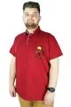 Erkek Polo T shirt Explore The World 22313 Bordo BORDO