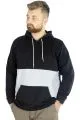 Erkek Sweat Kapşon Parçalı Kanguru Cep 22527 Lacivert [product_color]