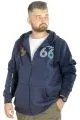 Erkek Sweat Kapşonlu Fermuarlı Vintage 22537 İndigo [product_color]