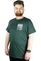 Erkek T shirt Bis Yaka Baskılı Barcode 22145 Nefti [product_color]