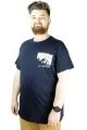 Erkek T shirt Bis Yaka Baskılı Everest 22146 Lacivert [product_color]