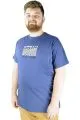 Erkek T shirt Bis Yaka Dream Scape 22111 Indigo INDIGO