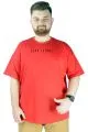 Erkek T shirt Bis Yaka Oversize Dark Future 22190 Kırmızı KIRMIZI