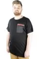 Erkek T shirt Bis Yaka Pocket Milano 22120 Siyah SIYAH
