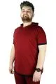 Erkek T shirt Kapşonlu Sweep Check 22136 Bordo BORDO