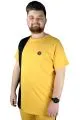 Erkek T shirt Parçalı MD08 22134 Hardal HARDAL
