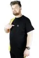 Erkek T shirt Parçalı MD08 22134 Siyah SIYAH