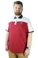 Erkek T shirt Polo Parçalı MD Logo 22300 Bordo BORDO