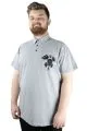 Erkek T shirt Polo Skull 22304 Gri Melanj GRI