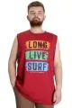 Büyük Beden Erkek Atlet LONG LIVE SURF 23010 Bordo