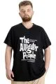 Big Size Mens V Collar T-shirt ALLIGATOR 23033 Black