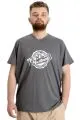 Big Size Mens V Collar T-shirt MUSTANG 23034 AntraMelange