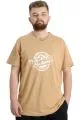 Big Size Mens V Collar T-shirt MUSTANG 23034 Beige
