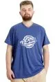 Big Size Mens T-Shirt V Collar MUSTANG 23034 Blue
