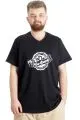 Big Size Mens V Collar T-shirt MUSTANG 23034 Black